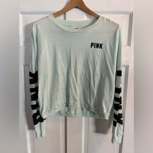 PINK Victoria's Secret Light Green Tee Size Small
